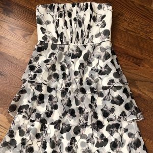 White House Black Market floral silk dress